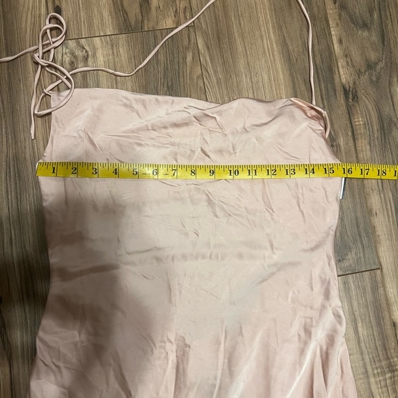 NWT NBD Greer Open Back Maxi Dress Sz S Rose Champagne Satin Bow Gown REVOLVE - Picture 10 of 14